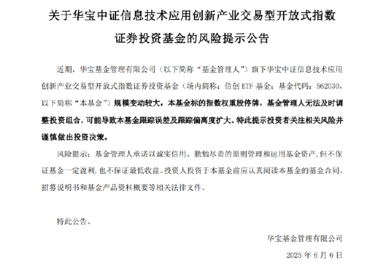 逐“光”而行？信创新晋“吸金大户”(👔)，562030叒现天量，基金公司紧(💛)急提示风险！金融科技突然变脸，什么原因